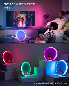 Thức dậy ánh sáng mặt trời mọc Đồng hồ báo thức cho trẻ em nhỏ Đồng hồ báo thức 7 màu thay đổi có thể là một ánh sáng ban đêm - Product Image 6