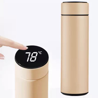 Thermos numériques 2023 de 500 ml avec affichage de la température LED, en acier inoxydable, gobelet isotherme intelligent, bouteille d'eau intelligente