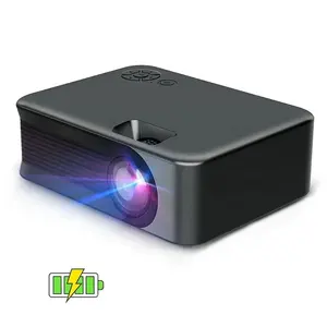 Projetor portátil com preço barato direto da fábrica, projetor inteligente com bateria embutida, mini projetor de home theater com wi-fi