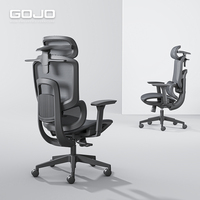 Silla de oficina ergonómica moderna de lujo con respaldo medio, soporte Lumbar, malla ajustable, asiento giratorio para ordenador, nailon, trabajo extensible para CEO