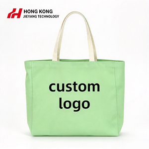Bolsa de Compras de Lona Beige Reutilizable Ecológica con Logotipo Personalizado Impreso, Mini Bolsa de Tela de Algodón con Logotipo para Mujer - Product Image 1