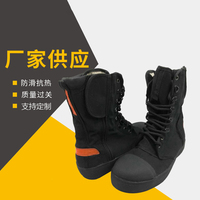 Bottes en caoutchouc de pompier standard EN chaussures de sécurité avec embout en acier