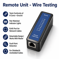 Probador de Cables de Red Multifuncional, Detector de Cables de LAN y Teléfono, Prueba POE en Vivo, Resistente a Sobretensiones de 60V, para Uso en Ingeniería y Hogar