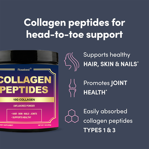 אבקת משקה קולגן בקר הידרוליזט 3 ב-1 של Rosebest OEM Private Label, תוסף תזונה בכמות גדולה להלבנת העור - Product Image 4