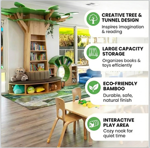 Montessori Reading Corner Kids Reading Tree Bookshelf Preschool Classroom Furniture Kindergarten Nursery Daycare Learning Area - Product Image 3