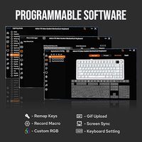 AULA 75% F75 MAX Clavier de jeu mécanique ergonomique RGB rétro-éclairé USB Type-C Commutateurs de haute précision Gamer professionnel en plastique