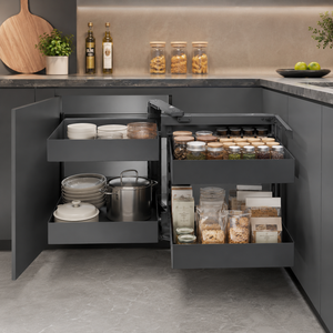TKK Modern Style Kitchen Furniture Accessories Soft Closing Sliding Pull Out Pantry <strong>Unit</strong> with Glass Magic <strong>Corner</strong> Cabinet <strong>Storage</strong> - Product Image 2