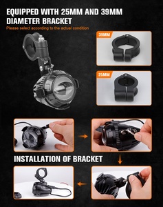 Luz <span class=keywords><strong>Antiniebla</strong></span> Auxiliar LED para Motocicleta con Homologación Emark para BMW R1200GS F850GS F750GS F 850GS 750GS 1250GS GS LC Adventure Parts - Product Image 4