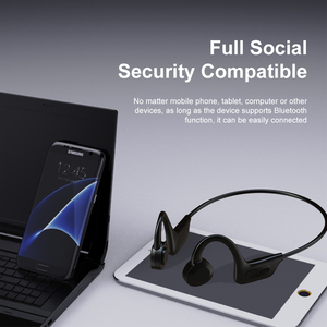 New BT 5.1 Bone-Conduction Headset With LED Battery Indicator Waterproof Hands-Free Design With <b>Microphone</b> Compatibility Free He - Product Image 2
