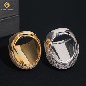 Bague Éternité Homme en Moissanite Certifiée GRA Plaqué Rhodium, Style Hip Hop, en Argent Sterling 925 de Haute Qualité avec Sertissage à Griffes Éclair - Product Image 2