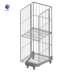 <span class=keywords><strong>Cage</strong></span> à roulettes pour marchandises en fil métallique, structure robuste, transport logistique, facile à déplacer - Product Image 1