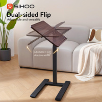 Table d'appoint à café rustique moderne D01 Bureau relevable à hauteur réglable pour le bureau ou les études