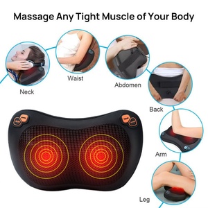 Rechargeable Shiatsu <b>Back</b> and Neck Massager Rechargeable 3D Kneading Deep Tissue Massage Pillow with Heat - Product Image 6