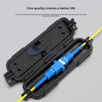 Caja de Protección de Fibra Óptica, Conector de Extensión, Acoplador de Brida SC de 1 Núcleo, Adaptador, Mini Cierre de Empalme, Conexión Impermeable