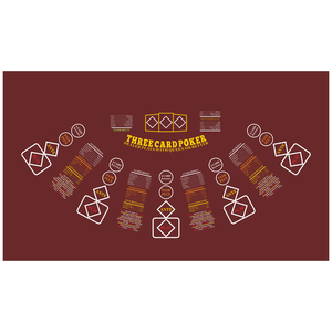 Tapete de Terciopelo para Póker de Casino, 1400*2400 mm, Resistente al Agua, Ignífugo, Personalizado, para 5 Jugadores, 3 Cartas, Venta al Por Mayor - Product Image 1