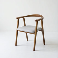 NOUVEAU DESIGN Chaise ergonomique avec dossier en bois massif et accoudoirs KD pour hôtel, restaurant, mobilier