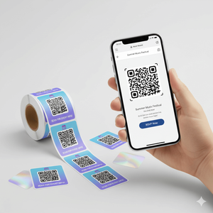Etiquetas Adhesivas con Código QR Anti-Falsificación Impresas Personalizadas en Rollo para Promoción Empresarial y Embalaje - Product Image 4