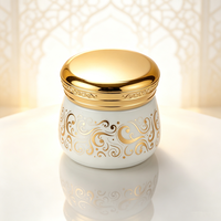 Pot cosmétique arabe pour crème visage/beurre corporel, finition mate givrée, vente en gros, contenant de luxe pour crème