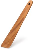 Spatule de cuisine rectangulaire en bois de caoutchouc durable sans BPA, cuillère à cuisiner, racloir, olive