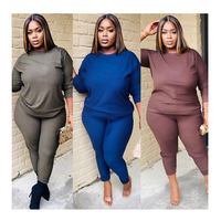 BK066 Vêtements d'automne en tricot épaissi à col rond de couleur unie pour femme