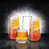 Verre Highball Moderne et Élégant sans Pied, Résistant à la Chaleur, 301-400ml, Lavable au Lave-Vaisselle, Réutilisable pour Bar