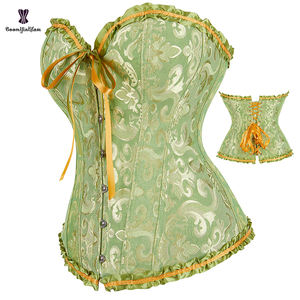 10 가지 색상 가능 플러스 사이즈 패션 코르셋 빈티지 고딕 코르셋 뷔스티에와 코르셋 여성용 빅토리아 - Product Image 6