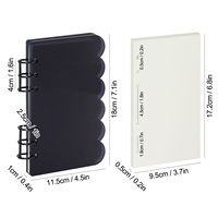 Organisateur de budget en acrylique PP format A6 personnalisé, fait main, avec classeur à 6 anneaux pour carnet de notes et agenda