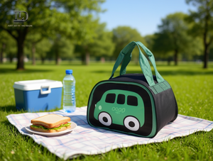 Borsa termica Cartoon Car 300D per la conservazione degli alimenti con chiusura a cerniera - Product Image 2