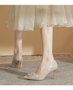 New Fashion Pearl suola sottile tacco alto décolleté da donna a punta donna Crystal Party Bride <span class=keywords><strong>scarpe</strong></span> da <span class=keywords><strong>sposa</strong></span> <span class=keywords><strong>per</strong></span> le donne - Product Image 5