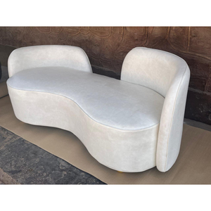 Sofá Curvo Moderno Tapizado, Sillón de Lujo de Diseño Contemporáneo para Sala de Estar, Muebles de Hotel - Product Image 1