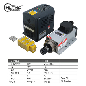 Envío Gratis a la UE, desde Polonia, Husillo Refrigerado por Aire de 1.5kw, 2.2kw, 3.5kw, 220V con Kit VFD, Motor de Husillo para Fresadora CNC - Product Image 4