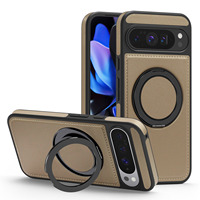 360 Kickstand PU Housse de téléphone en cuir pour Google Pixel 10 Pro Kickstand Ring Cover pour Google Pixel 10