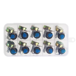 Kit de Potenciómetros OKY0107-A WH148, 9 Valores de B1K a 1M, 15 mm, Cónicos, 3 Pines con Tapas de Control - Product Image 5