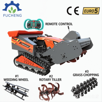 Tondeuse robot télécommandée à moteur diesel avec boîte de vitesses, capacité de 600 kg, garantie 1 an, pour terrains en pente et accidentés