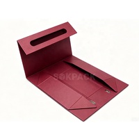 Boîte d'emballage pliable en carton rigide personnalisée, écologique, en matériaux recyclés, avec poignée, pour cadeaux d'entreprise