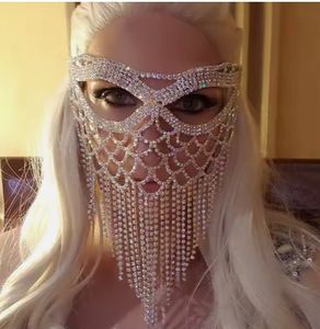 Nouvelle Mode <span class=keywords><strong>Strass</strong></span> Plein De Diamant Masque <span class=keywords><strong>Visage</strong></span> Danse Du Ventre Diamant Gland Masque <span class=keywords><strong>Visage</strong></span> Bijoux - Product Image 2