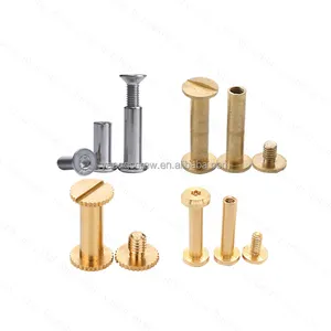 Chicago Screws Countersunk Head Sex Bolt Binding Post Rivet Stainless Steel Male And Female Screw Chicago Screws For Leather