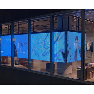 Trong nhà bức tường video LED bảng hiển thị trong suốt 3.91 Màn hình LED giai đoạn LED bảng điều chỉnh kỹ thuật số biển hiển thị cửa sổ kính hiển thị - Product Image 2