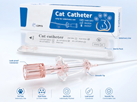 Cathéter vétérinaire pour chat XY-MMDLG01, stérile EO, usage unique, 2.5Fr 3Fr 4Fr, tube PA PEBAX certifié CE pour soins urinaires félin