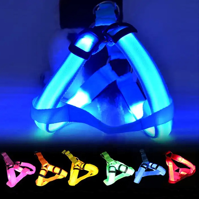 Großhandel wiederauf ladbare Light Up Hunde gürtel verstellbare Weste Brust LED Pet Dog Harness