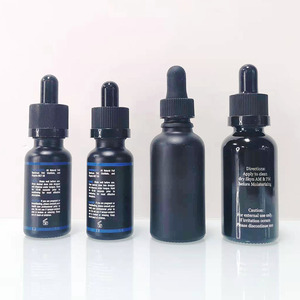Wholesale <b>Empty</b> Custom Logo Clear Blue Green Black Round Cosmetic Essential Oil Container Glass Dropper <b>Bottle</b> 30 ml Clear - Product Image 3