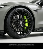 Nouvelles jantes en alliage d'aluminium forgé 6061 T6 au design Hyper Black Mesh, pressées 12000T, certifiées TUV JWL VIA S2-00044, 18-23 Geruida Custom