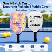 Housse de raquette de pickleball entièrement imprimée, rembourrée, avec surface entièrement imprimée et passepoil, pour utilisation sur terrain extérieur, fabrication sur mesure