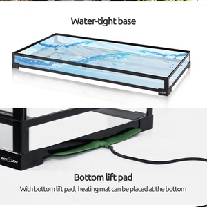 REPTIZOO Terrarium pour reptiles démontable de 99 gallons (36''x18''x36'') avec verre et écran en treillis métallique - Product Image 4