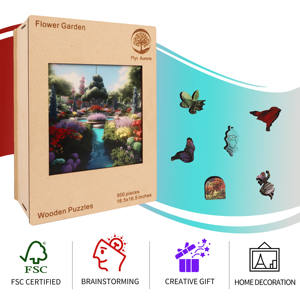 Vente chaude Fleur Jardin <span class=keywords><strong>Magique</strong></span> <span class=keywords><strong>Arbre</strong></span> A3 A4 A5 Irrégulier En Bois Puzzles pour Famille <span class=keywords><strong>Jeu</strong></span> Jouer Collection Enfants Jouets - Product Image 6
