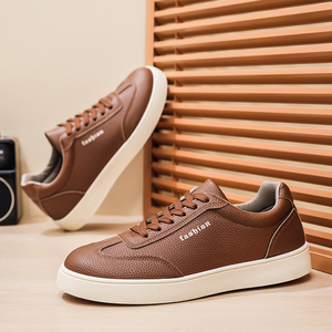 MV005 Baskets décontractées pour hommes en cuir PU de haute qualité, respirantes, à lacets, légères, chaussures de marche pour hommes, grandes tailles, vente en gros - Product Image 4