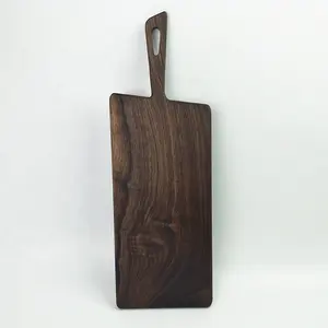 black walnut wood cutting board for kitchen Hardwood Chopping and Serving Paddle shape for Bread Cheese Charcuterie and Pizza