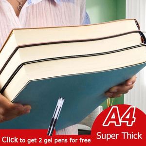 Grand carnet à couverture rigide en cuir A4, super épais, personnalisé, cadeau mignon pour étudiants - Product Image 1