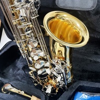 OEM Alto Saxophone Brass Body Gold Lacquer with Nickle-plated Keys Full Set with Hard Case Mouthpiece Reeds Accessories