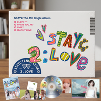 STAYC 2:LOVE 6ème album single [Version COURT ZINE] Photobook + CD + Photocard + Ensemble de cartes postales + Carte parfumée + Lettre Musique K-Pop